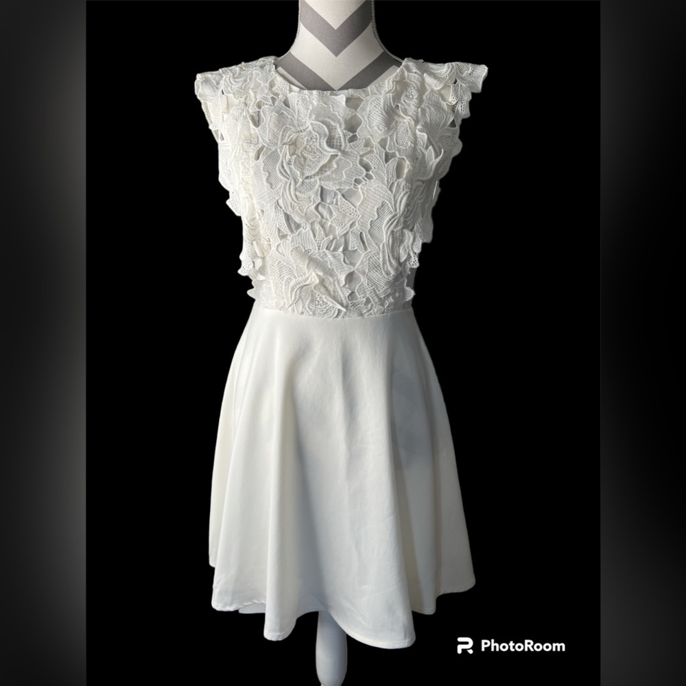 Blush White Lace Dress